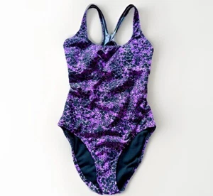 Speedo Women's Ultraback 6 Racerback Athletic Training One Piece Swimsuit Purple - Picture 1 of 10