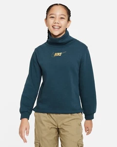 Nike Sportswear Club Fleece Big Kids Long Sleeve Funnel Neck Sz XL FJ6160-328 - Picture 1 of 10