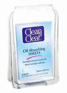 Clean & Clear Oil Absorbing Sheets Instantly Removes Excess Oil 50 ct Pack of 24