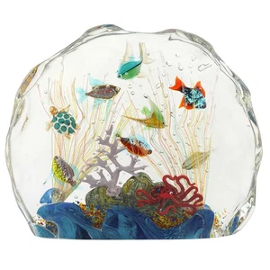 Acuario grande de cristal de Murano GlassOfVenice con peces y vida marina - 10 peces - Imagen 1 de 6