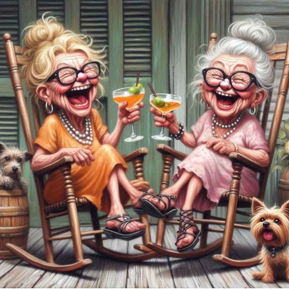 AXQUILON 5D Diamond Art Kits for Adults, LOL Grandma Diamond Painting Kits for Adults,