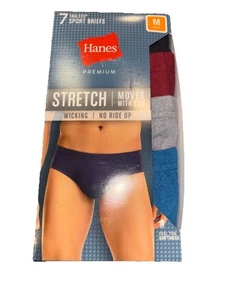 Hanes Slip Sportivo Senza Etichetta Uomo M (32-34) Confezione da 7 Intimo Premium - Elasticizzato - Foto 1 di 3