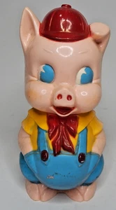 Vintage Ideal I-2317 Hartplastik Schwein Sparschwein Münzbank 11 Zoll groß USA - Bild 1 von 6