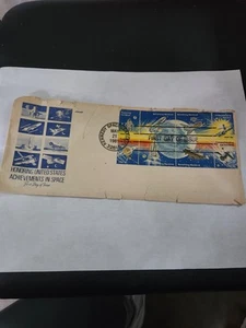 US First Day Covers; 18c Space Achievements; 8 stamps as a blocks of 4 - Picture 1 of 2