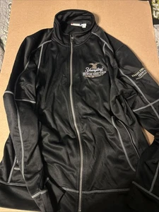 Clique Herren Yuengling durchgehender Reißverschluss Mitarbeiter Jacke schwarz Größe Large T8 - Bild 1 von 4