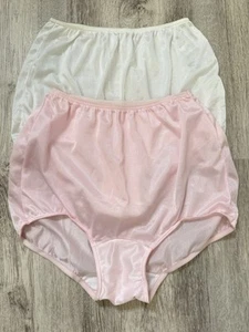 New SEARS Fundamentals 2 Pair Nylon Shiny Liquid Satin Briefs Panties Sissy 6 - Picture 1 of 4