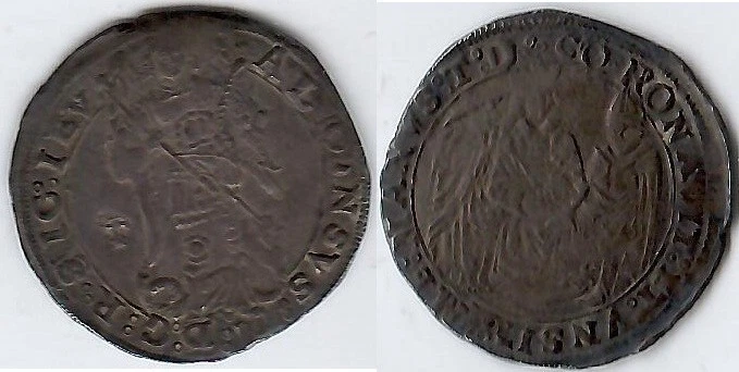 NÁPOLES Y SICILIA: Alfonso II de Aragón (1494-95) Coronato Plata (3,91g) Foto 1 de 1