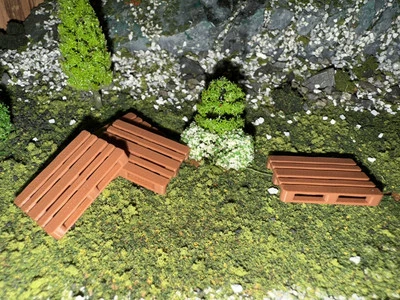 1:48 O Gauge Pallets 4PK - Brown - Image 1 of 4