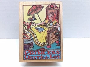 PRINCESA DE BASTANTE LOTE Sello Madera Goma Trono Sirvienta Mary Engelbreit 827H - Imagen 1 de 3
