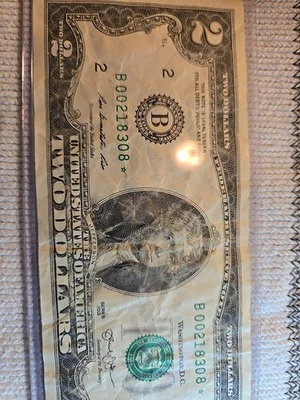 2013 2 Dollar Bill Star Note Low Serial Number - Image 1 of 4