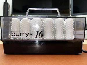 Vintage CURRYS 16 Heated Heat Retaining Hair Rollers Curlers 3 sizes & 20 Pins - Picture 1 of 20