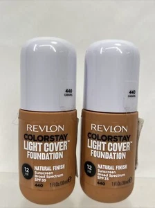 (2) Revlon 440 Caramel ColorStay Light Cover Liquid Foundation 1ozCOMBINE SHIP - Picture 1 of 3