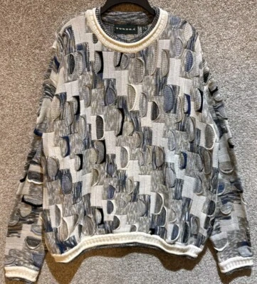 Suéter Pullover Tundra Canada Para Hombres Estilo Coogi Tejido 3D Cuello Redondo Talla Grande Foto 1 de 4