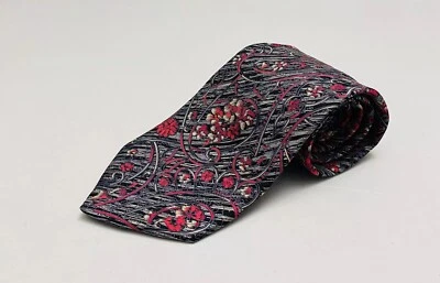 Corbata de Colección Pierre Balmain 100% Seda Italiana Para Hombre Estampado Floral Extra Larga 61" x 3.5" Foto 1 de 4