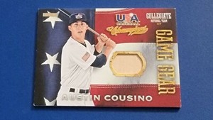 2013 Panini AUSTIN COUSINO USA Baseball Champions Game Gear Bats #3
