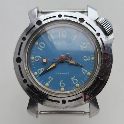 复古 Vostok 2409A 两栖动物苏联手腕手表人 俄罗斯 komandirskie — 第 1/4 张图片
