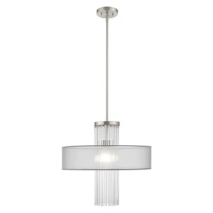Livex Alexis 1 Light Pendant Chandelier, Brushed Nickel - 42804-91 - Picture 1 of 1