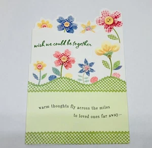 VTG Hallmark Easter Card Tri-Fold “Wish We Could Be Together” Art Flowers P4 - Picture 1 of 6
