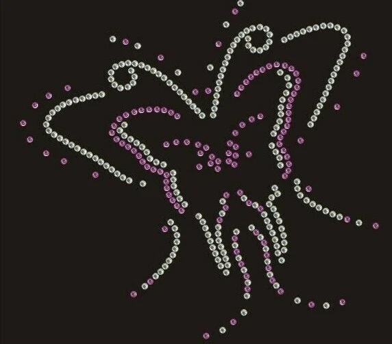 Hotfix STRASS Bügelbild Glas Ornament welle Crystal 100405 Karostonebox