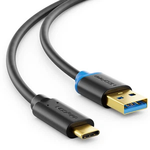 deleyCON 3m USB C Kabel Datenkabel Ladekabel USB 3.0 USB-A zu USB-C Handy Laptop - Bild 1 von 7