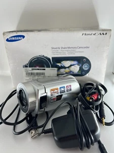 Samsung Flashcam Camcorder Videokamera Silber, TOP ZUSTAND, Funktionsfähig - Bild 1 von 11