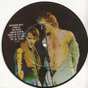 PICTURE DISC (33 RPM) INTERVIEW WITH STING OF POLICE LIMITED EDITION (2 OF 3) - Picture 1 of 2