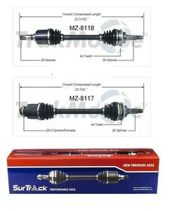Pair of Front CV Axle Shafts SurTrack Set Automatic Transm. For Mazda Protege5 - Picture 1 of 1