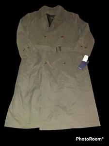 Nautica Mens Trench Coat Olive Green NWT Size 42R - Picture 1 of 8