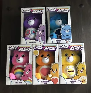Juego completo de (5) adorables/abrazables Care Bears 2020 14" de peluche coleccionable - Imagen 1 de 14