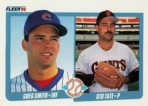 1990 Fleer Baseball Card #643 Greg Smith Rookie/Stu Tate Rookie