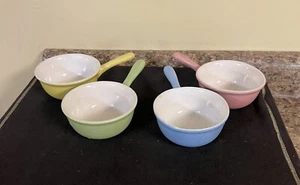4 VINTAGE V & B LUXEMBOURG VILLEROY & BOCH PASTEL EGG POACHERS - Picture 1 of 8