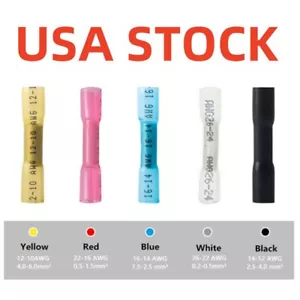 USA STOCK Heat Shrink Wire Butt Connectors Crimp Terminal Kit Waterproof - Picture 1 of 19