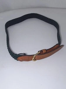 Les Copains Cintura Belt Donna Verde Intrecciata 95 / 110 - Picture 1 of 8