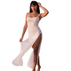 NEW WICKED WEASEL 5829 Bare Vision White Maxi Dress Sleeveless - Picture 1 of 8