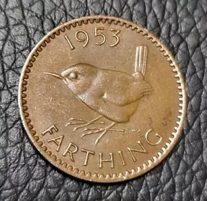 1953 Great Britain Farhing Coin - Picture 1 of 2