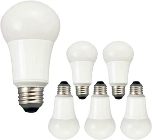 9W LED Light Bulbs (60 Watt Equivalent), A19 - E26, Medium Screw Base, Non-Dimma - Picture 1 of 4