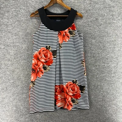 Vestido En Focus Studio Feminino 8 Preto Floral Shift Curto Sem Mangas Forrado Casual - Imagem 1 de 4