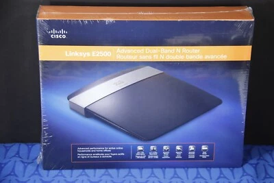 Cisco LINKSYS E2500 Advanced Dual-Band N Router, Easy Setup, NEW, Sealed.  - Image 1 of 2