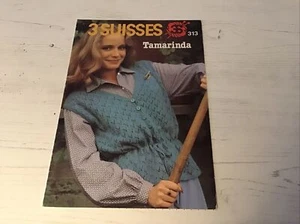 Vintage 3 Suisses Knitting Pattern. No 313. Lace Pattern Waistcoat - Picture 1 of 4