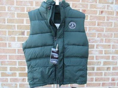 NEW MEN'S XL ABERCROMBIE & FITCH VEST PUFFER JACKET MEDIUM GREEN NWT EXTRA LARGE - Image 1 of 4