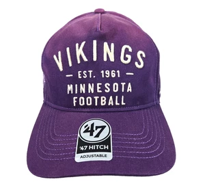 Minnesota Vikings '47 Hitch Purple Dusted Laramie Snapback Hat NFL Football New - Picture 1 of 12