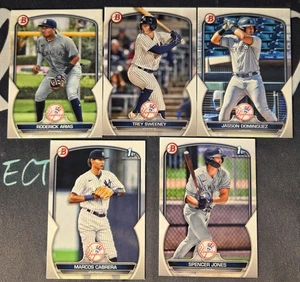 New York Yankees 2023 Bowman Baseball 🔥 5 Card Prospect Lot 🔥 Paper 1st Jones - Picture 1 of 1