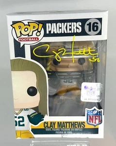 Packers CLAY MATTHEWS Hand Signed Funko Pop Football Figure #16 AUTO - BAS - Picture 1 of 3