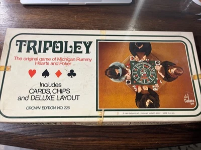 Vtg 1969 Tripoley Rummy Game #225 Crown Edition by Cadaco No Cards - Image 1 of 4