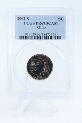 2002-S PCGS PR69DCAM Ohio State Quarter Proof 25C - Image 1 of 2