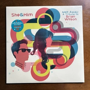 SHE & HIM Melt Away: A Tribute to Brian Wilson SEASIDE OPAQUE VINYL sealed NEW - Picture 1 of 3