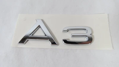Audi A3 2014-2024 emblema maletero trasero cromo placa de identificación trasera logotipo original OEM Foto 1 de 3
