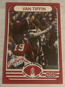 VAN TIFFIN / SIGNED / ALL CENTURY TEAM /ALABAMA FOOTBALL CARD #5 / SUPER RARE - Picture 1 of 4