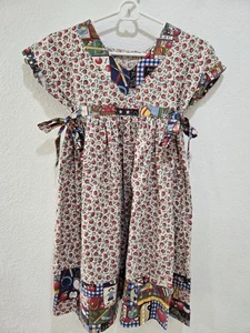 Vintage 1970s Kindergarten Back to School Dress Girl's Sz 7/8 Handmade Alphabet - Picture 1 of 10