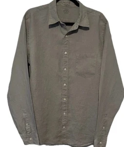 Camisa J Crew abotonada para hombre L lino irlandés Baird McNutt manga larga abajo preppy - Imagen 1 de 6